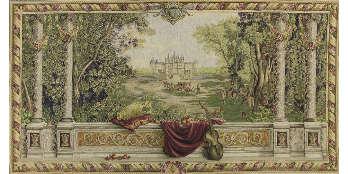 Gobelín Tapisserie Verdure au chateau large